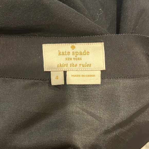 Kate Spade Lula Black Pleated Mini Skater Skirt Classic Minimalist Silk Holiday - Picture 5 of 5